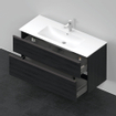 Duravit D-Neo wastafelonderkast 121x62.5x46.2cm 2 lades Eiken (zwart) Mat SW641183