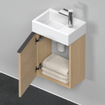 Duravit D-Neo wastafelonderkast 36.4x44x22.2cm Linksdraaiend 1 deur Natuur eiken Mat SW640670