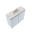 MONDIAZ TURE-DLUX 60cm toiletmeubel Clay. EDEN wastafel Glace positie midden. Zonder kraangat. SW1103189