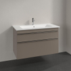 Villeroy & Boch Venticello wastafelonderkast 95.3x59cm 2 lades Truffle grey SW479991