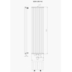 Plieger Siena designradiator verticaal enkel 1800x462mm 1094W zwart 7253207
