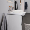 Duravit D-Neo wastafel met wondergliss 65x48x16.5cm 1 kraangat rechthoek Keramiek Wit SW640389