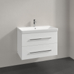 Villeroy en boch Avento wastafelonderkast 760x520x447 met 2x lade crystal white SW59900