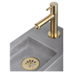 Differnz Ravo fonteinset - 38.5x18.5x9cm - Rechthoek - 1 kraangat - Recht matte goude kraan - beton lichtgrijs SW705282