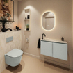 MONDIAZ TURE-DLUX 80cm toiletmeubel Greey. EDEN wastafel Ostra positie links. Met 1 kraangat. SW1104856