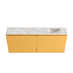 MONDIAZ TURE-DLUX 120cm toiletmeubel Ocher. EDEN wastafel Glace positie rechts. Zonder kraangat. SW1103429