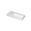 INK Momento wastafel - 100x45x9cm - 1 wasbak rechts - 1 kraangat - polystone wit mat SW798329