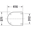 Duravit Starck 3 Vital WC-zitting 41.6x37.1x4.6cm Kunststof wit Glanzend 0290131