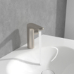 Villeroy & Boch Antao Eengreeps wastafelkraan - met Push-Open afvoergarnituur - Matt Brushed Nickel (RVS) SW974163