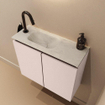 MONDIAZ TURE-DLUX 60cm toiletmeubel Rosee. EDEN wastafel Opalo positie links. Met 1 kraangat. SW1104497