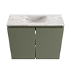 MONDIAZ TURE-DLUX 60cm toiletmeubel Army. EDEN wastafel Glace positie midden. Met 1 kraangat. SW1103149