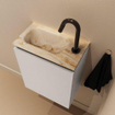 MONDIAZ TURE-DLUX 40cm toiletmeubel Linen. EDEN wastafel Frappe positie links. Met 1 kraangat. SW1102819