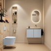 MONDIAZ TURE-DLUX 80cm toiletmeubel Clay. EDEN wastafel Frappe positie rechts. Zonder kraangat. SW1102708