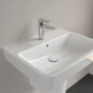 Villeroy & Boch O.novo wastafel 60x46x17.5cm Rechthoek 1 kraangat met overloopgat Wit Alpin glans Ceramic+ SW702126