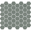 The Mosaic Factory Valencia mozaïektegel - 27.6x32.9cm - wand en vloertegel - Zeshoek/Hexagon - Gerecycled glas Matt Khaki Mat SW374598
