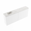 MONDIAZ TURE-DLUX 120cm toiletmeubel Talc. EDEN wastafel Ostra positie links. Zonder kraangat. SW1104700