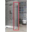 Van Rijn Products ST08 Vaste wand 985-1005 x 2000mm 8 mm Helder glas incl. Glasbehandeling Zwart muurprofiel SW956406