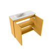 MONDIAZ TURE-DLUX 60cm toiletmeubel Ocher. EDEN wastafel Ostra positie links. Zonder kraangat. SW1104974