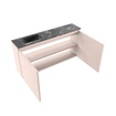 MONDIAZ TURE-DLUX 100cm toiletmeubel Rosee. EDEN wastafel Lava positie links. Zonder kraangat. SW1103976