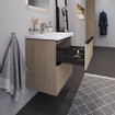 Duravit D-Neo wastafelonderkast 63.4x62.5x45.2cm 2 lades Eiken (terra) Mat SW641021