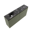 MONDIAZ TURE-DLUX 100cm toiletmeubel Army. EDEN wastafel Lava positie links. Met 1 kraangat. SW1103686