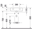 Duravit Vero wastafel 50x47 cm. met 1 kraangat wit 0305328