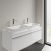 Villeroy & Boch Venticello semi inbouw- opzetwastafel zonder kraangat 55x36cm met overloop Ceramic+ stone white SW209648