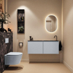 MONDIAZ TURE-DLUX 120cm toiletmeubel Clay. EDEN wastafel Lava positie rechts. Met 1 kraangat. SW1103729