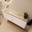 MONDIAZ TURE-DLUX 120cm toiletmeubel Rosee. EDEN wastafel Frappe positie links. Zonder kraangat. SW1102960