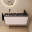 MONDIAZ TURE-DLUX 100cm toiletmeubel Rosee. EDEN wastafel Lava positie links. Zonder kraangat. SW1103976