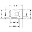 Duravit HappyD 2 wandcloset diepspoel spoelrandloos met verdekte bevestiging 36.5x54cm m. WG mat antraciet SW358139