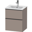 Duravit D-Neo wastafelonderkast 51x62.5x40.2cm 2 lades Basalt Mat SW640826