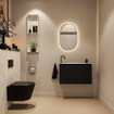 MONDIAZ TURE-DLUX 80cm toiletmeubel Urban. EDEN wastafel Ostra positie links. Met 1 kraangat. SW1104694