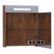 BRAUER Promise Deluxe spiegelkast - 60x70x15cm - met directe verlichting 1 rechtsdraaiende dubbelzijdige spiegeldeur Forest Cacao SW371739
