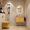MONDIAZ TURE-DLUX 80cm toiletmeubel Ocher. EDEN wastafel Ostra positie midden. Zonder kraangat. SW1104929
