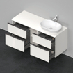 Duravit D-Neo wastafelonderkast 140x66.4x55cm 4 lades wit Mat SW641281