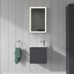 Duravit ME by Starck meubelfontein 43x30cm met 1 kraangat rechts met overloop met wondergliss wit SW84169