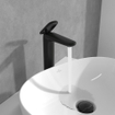 Villeroy & Boch Antao Eengreeps wastafelkraan - verhoogd - met Push-Open afvoergarnituur - mat zwart SW974158