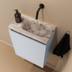 MONDIAZ TURE-DLUX 40cm toiletmeubel Clay. EDEN wastafel Glace positie rechts. Zonder kraangat. SW1103184