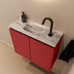 MONDIAZ TURE-DLUX 60cm toiletmeubel Fire. EDEN wastafel Glace positie midden. Met 1 kraangat. SW1103267