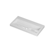 INK Roots wastafel - 80x40x6cm - 1 wasbak - 0 kraangaten - porselein wit glans SW439829
