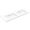 Villeroy en Boch Venticello meubelwastafel dubbel zonder kraangat 130x50cm met overloop ceramic+ wit 1025105