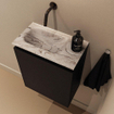 MONDIAZ TURE-DLUX 40cm toiletmeubel Urban. EDEN wastafel Glace positie links. Zonder kraangat. SW1103133