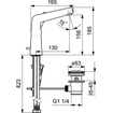 Hansa Designo wastafelkraan met waste chroom SW204358