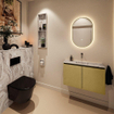 MONDIAZ TURE-DLUX 80cm toiletmeubel Oro. EDEN wastafel Glace positie midden. Zonder kraangat. SW1103423