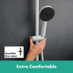 HansgrohePulsify Puro1jet showerpipe ecosmart 260 thermostatisch 3jet handdouche en doucheslang 160cm mat wit SW1151840