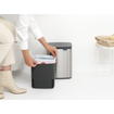 Brabantia Bo Afvalemmer - 7 liter - kunstof binnenemmer - matt steel fingerprint proof SW1026551