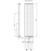 Plieger Perugia designradiator verticaal middenaansluiting 1806x456mm 802W wit 7252364