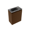 MONDIAZ TURE-DLUX 40cm toiletmeubel Rust. EDEN wastafel Lava positie links. Met 1 kraangat. SW1104023