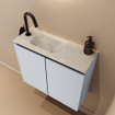 MONDIAZ TURE-DLUX 60cm toiletmeubel Clay. EDEN wastafel Opalo positie links. Met 1 kraangat. SW1104224